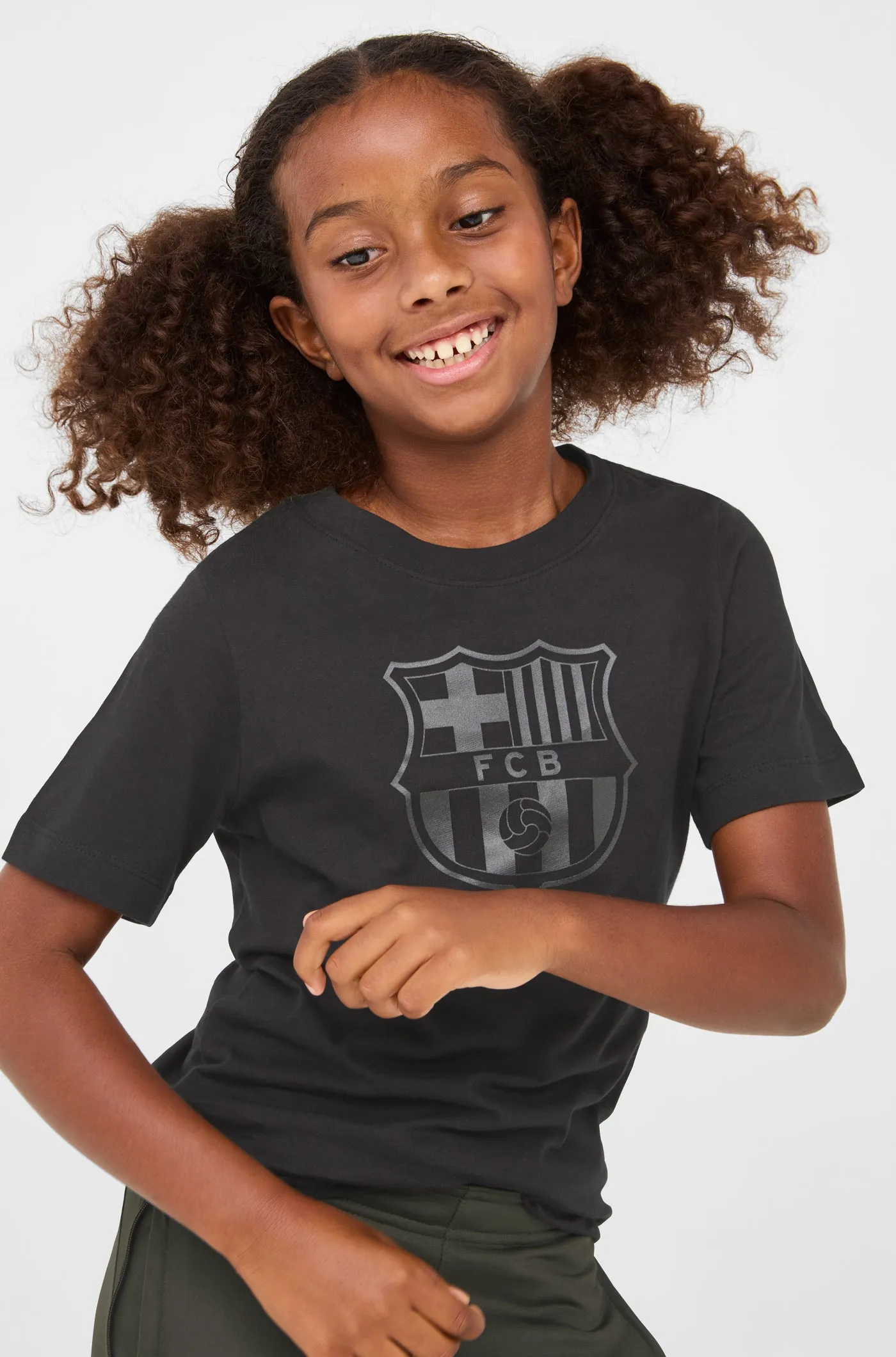 T-shirt short sleeve team crest FC Barcelona - Junior