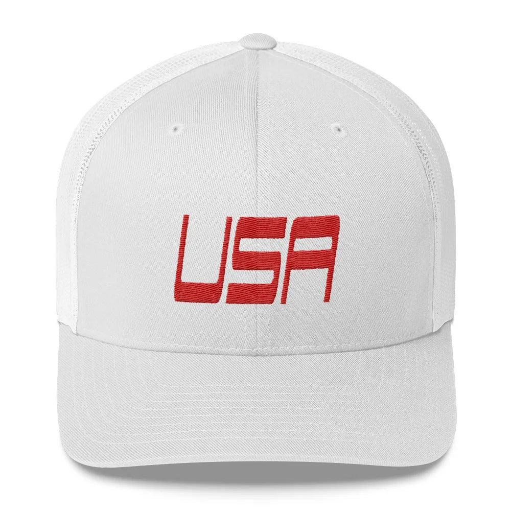 USA Designs - Embroidered Trucker Hat - USA