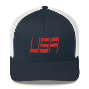 USA Designs - Embroidered Trucker Hat - USA