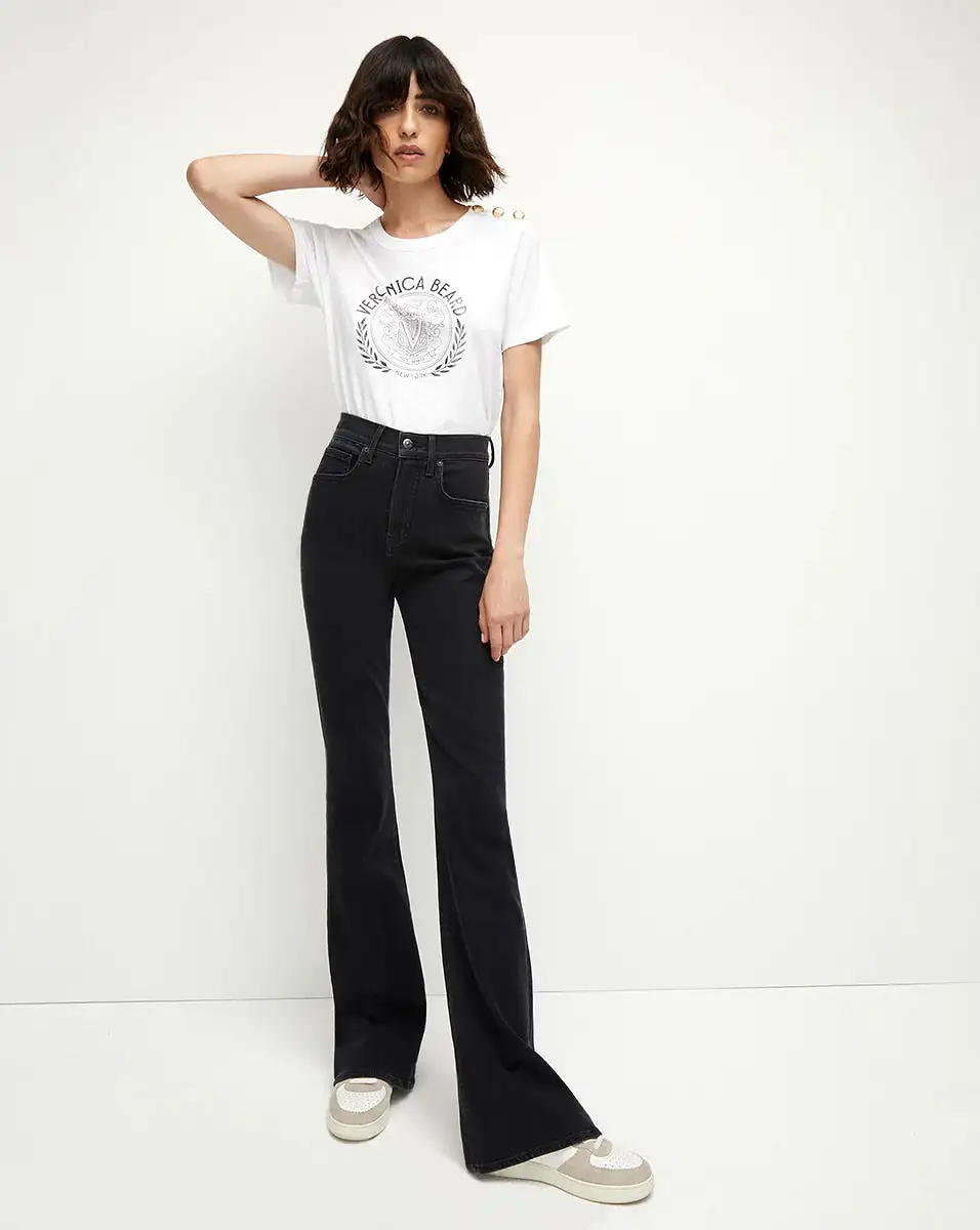 Veronica Beard - Beverly Skinny Flare Jean - Washed Onyx