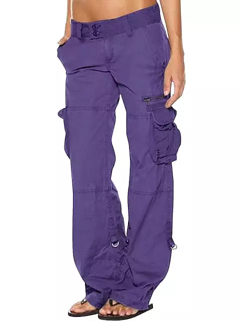 Versatile and Comfortable Women's Cotton Cargo Pants - Perfect for Everyday Wear