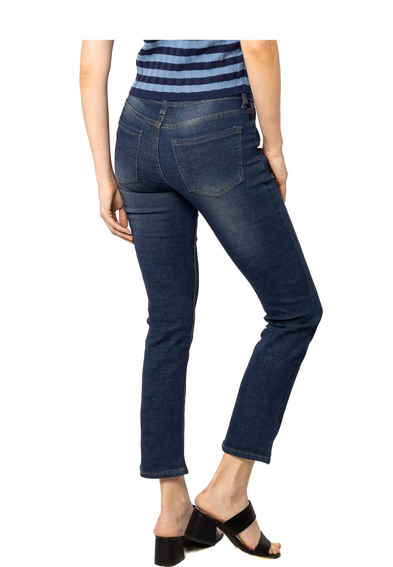 VOIR JEANS #303 Medium Rise Regular Cut Lightly Washed Off Jeans