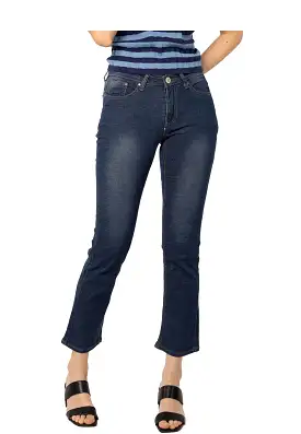 VOIR JEANS #303 Medium Rise Regular Cut Lightly Washed Off Jeans