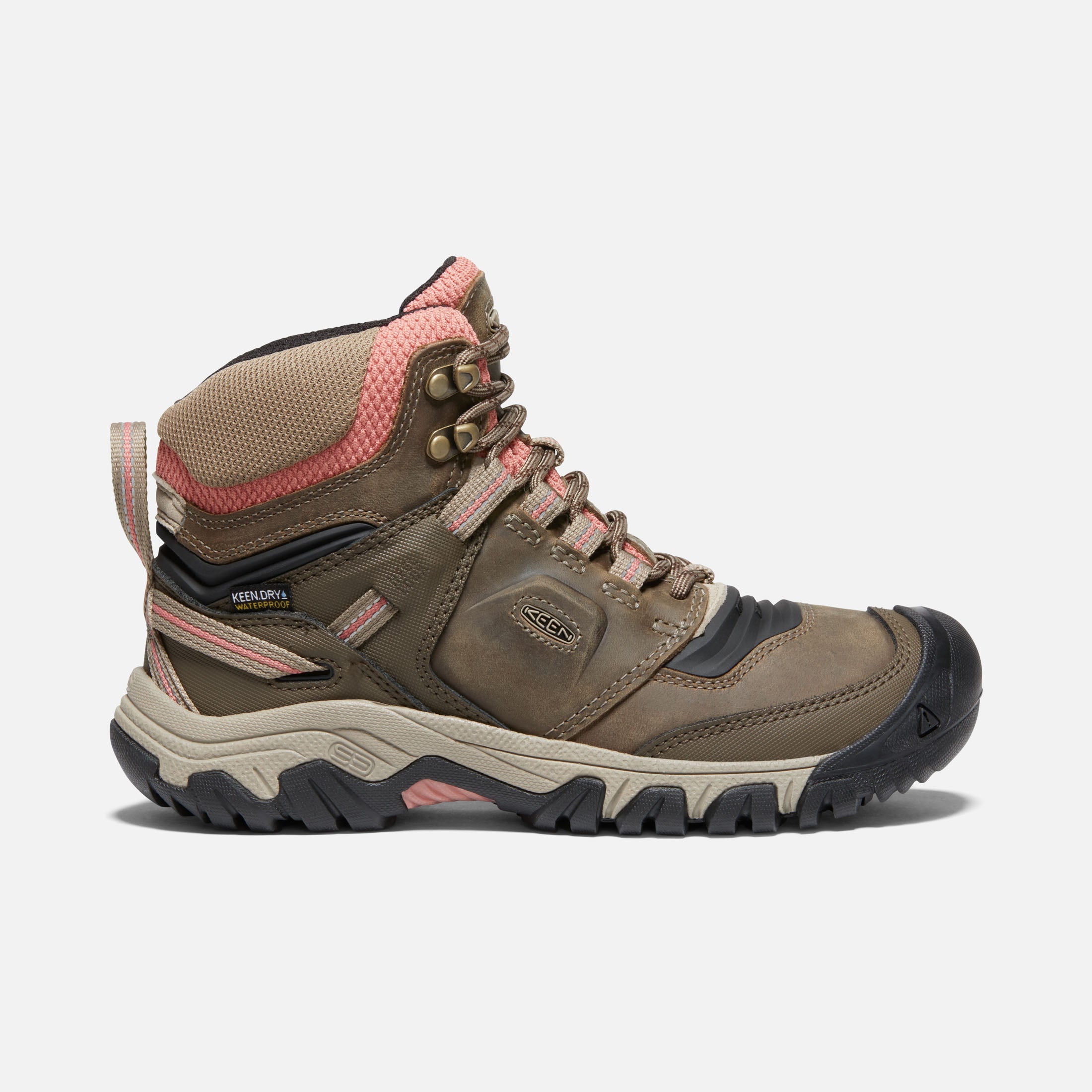 Womens Ridge Flex Mid Wp Timberwolf/Brick Dust