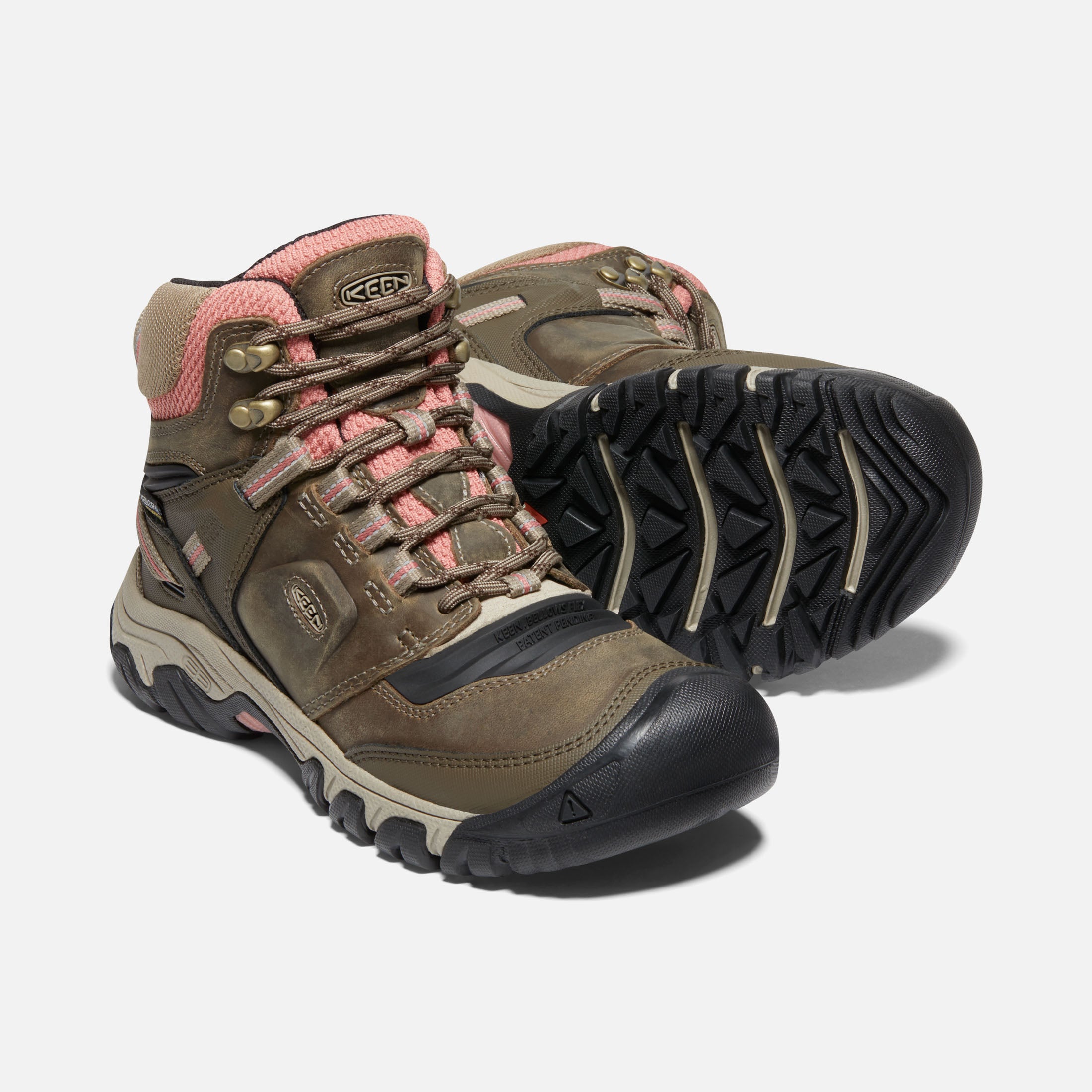 Womens Ridge Flex Mid Wp Timberwolf/Brick Dust