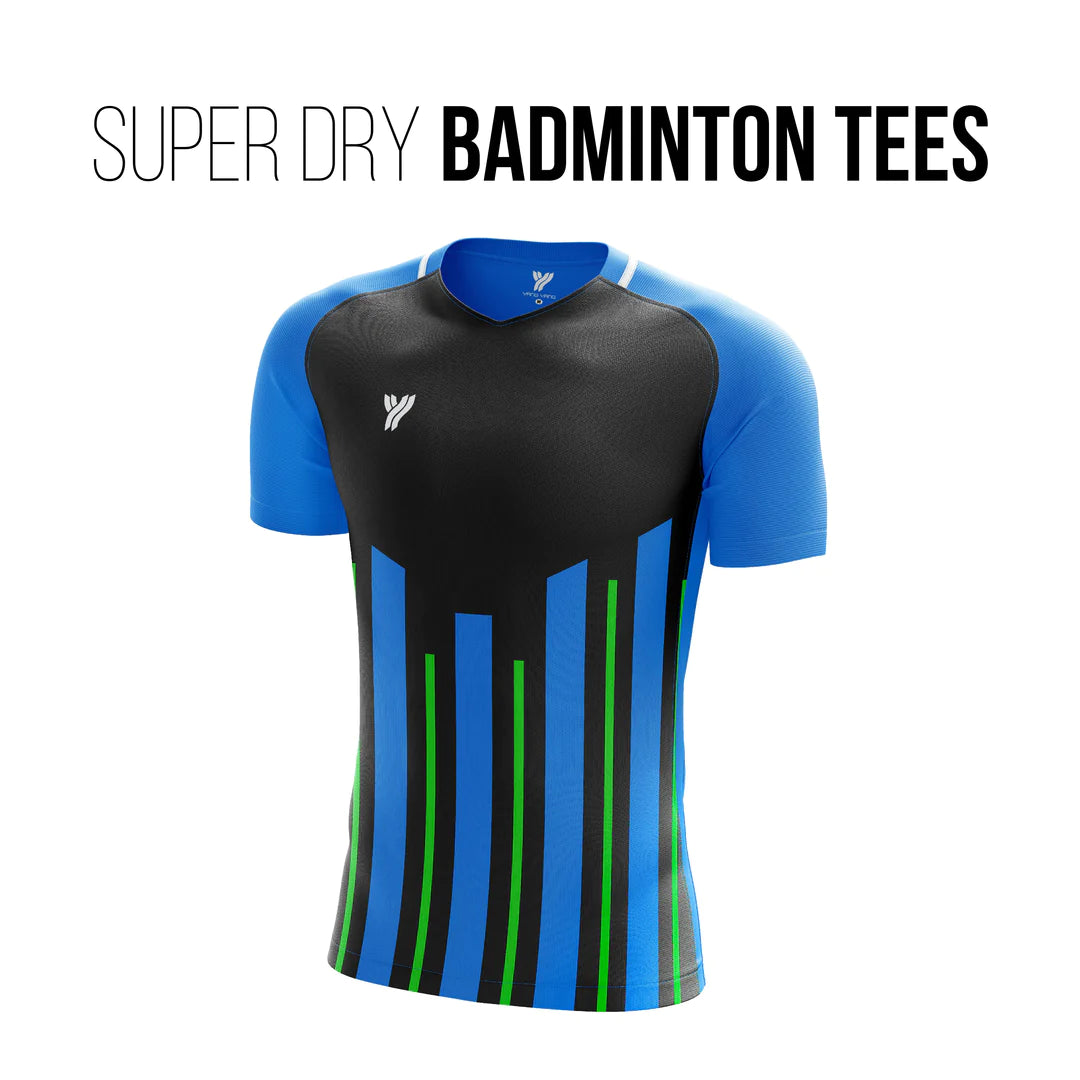 Young Super Dri Polyester Round Neck Badminton T-Shirts | Blue