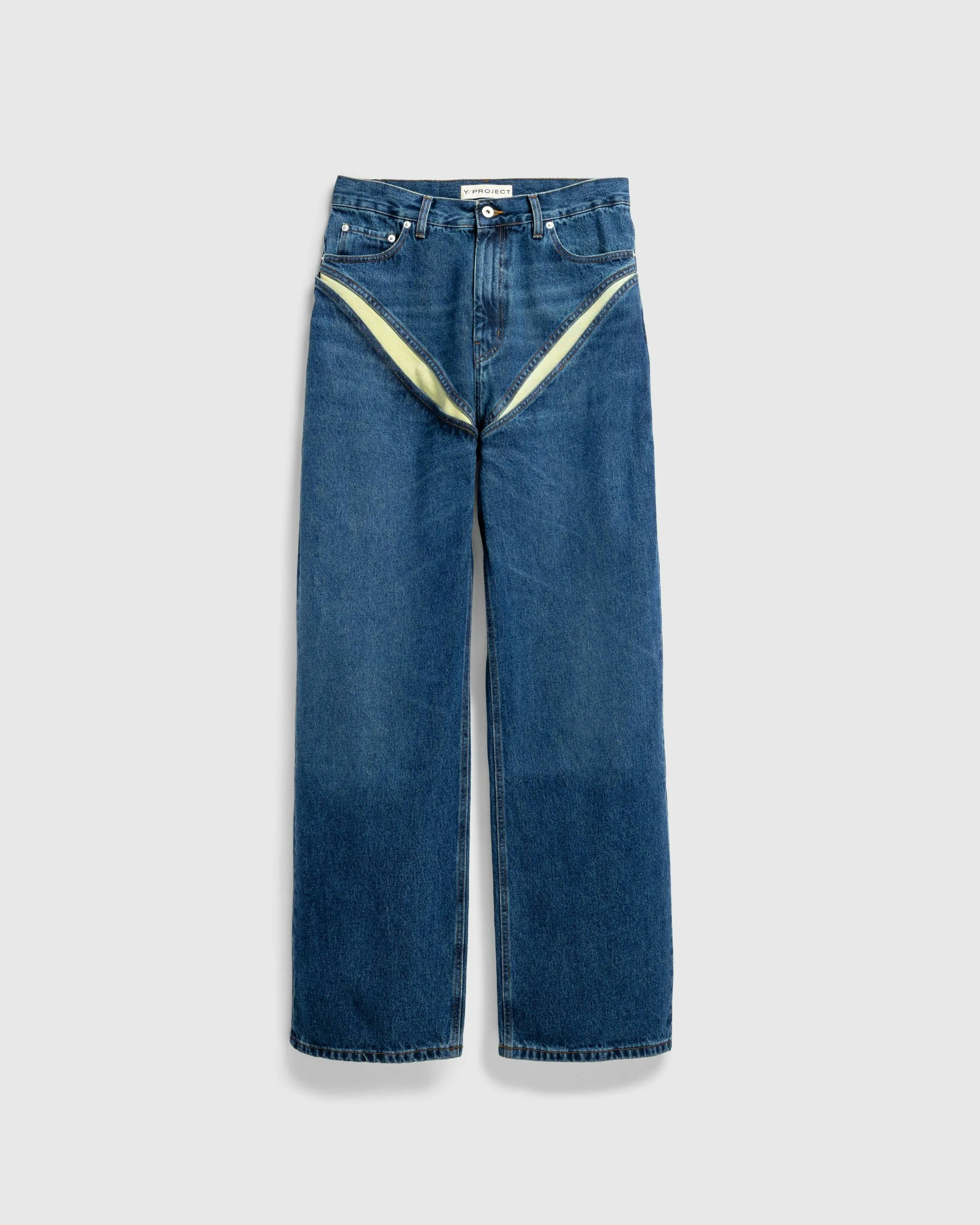 Y/Project – Evergreen Cut-Out Jeans Evergreen Vintage Blue | Highsnobiety Shop